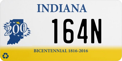 IN license plate 164N