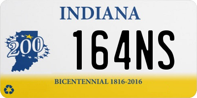 IN license plate 164NS