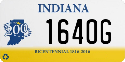 IN license plate 164OG