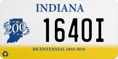 IN license plate 164OI