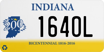 IN license plate 164OL