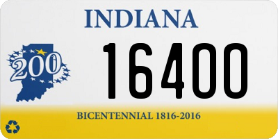 IN license plate 164OO