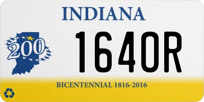 IN license plate 164OR