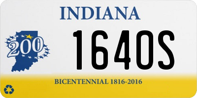 IN license plate 164OS