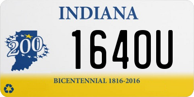 IN license plate 164OU