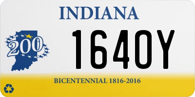 IN license plate 164OY