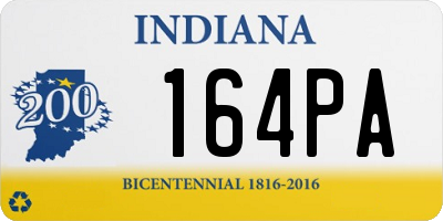IN license plate 164PA