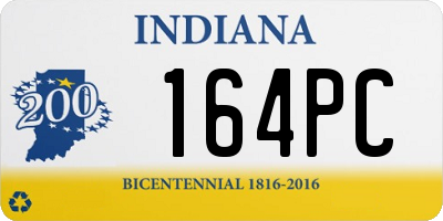 IN license plate 164PC