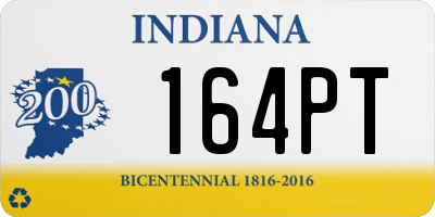 IN license plate 164PT