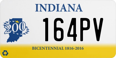 IN license plate 164PV