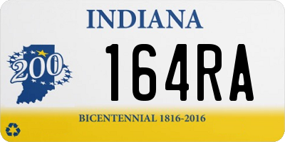 IN license plate 164RA