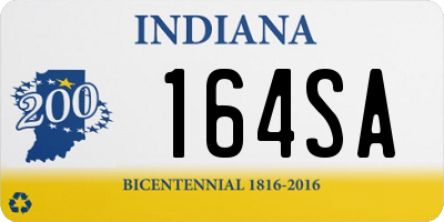 IN license plate 164SA