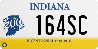 IN license plate 164SC