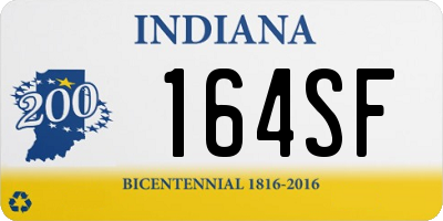 IN license plate 164SF