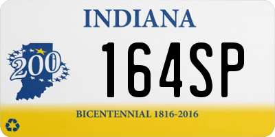 IN license plate 164SP