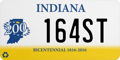 IN license plate 164ST