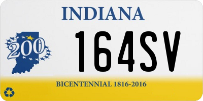 IN license plate 164SV