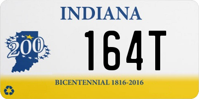 IN license plate 164T