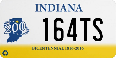 IN license plate 164TS