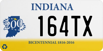 IN license plate 164TX