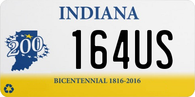 IN license plate 164US