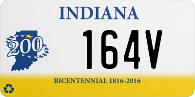 IN license plate 164V