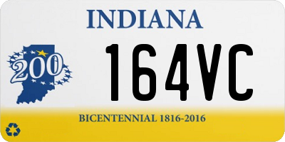 IN license plate 164VC