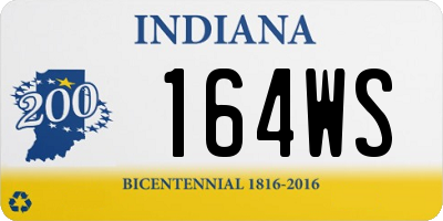 IN license plate 164WS