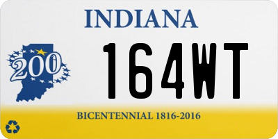IN license plate 164WT