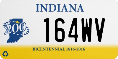 IN license plate 164WV