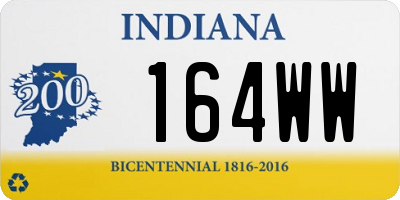 IN license plate 164WW