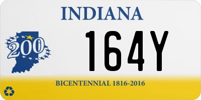 IN license plate 164Y