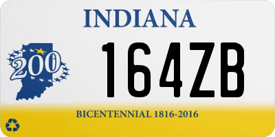 IN license plate 164ZB