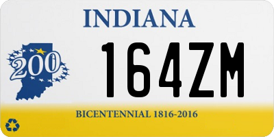 IN license plate 164ZM