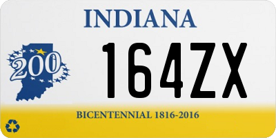 IN license plate 164ZX