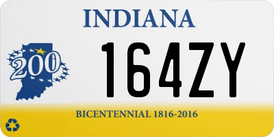 IN license plate 164ZY