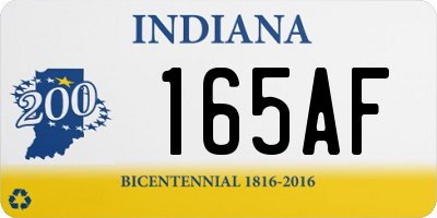 IN license plate 165AF