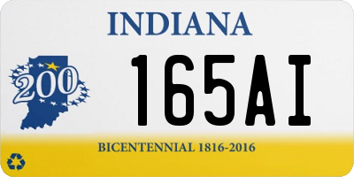 IN license plate 165AI