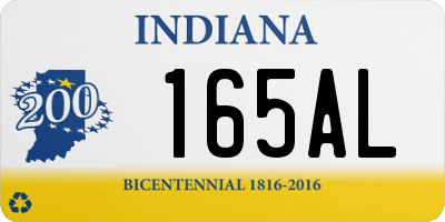 IN license plate 165AL