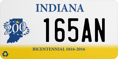 IN license plate 165AN