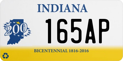 IN license plate 165AP