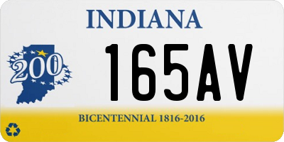 IN license plate 165AV