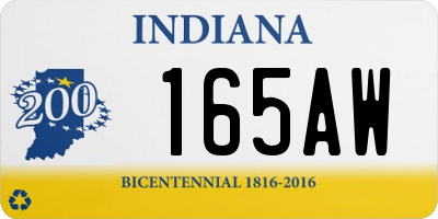 IN license plate 165AW
