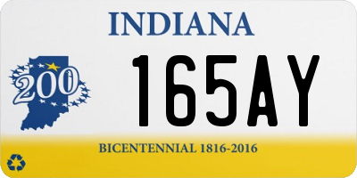 IN license plate 165AY