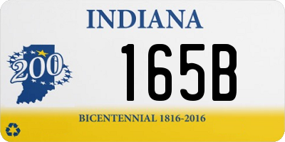 IN license plate 165B