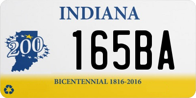 IN license plate 165BA