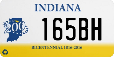 IN license plate 165BH