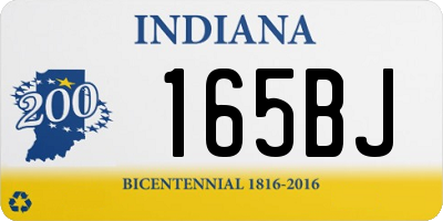 IN license plate 165BJ