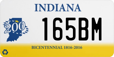 IN license plate 165BM