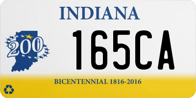 IN license plate 165CA